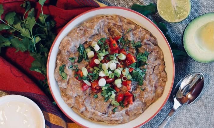 Instant pot vegan refried beans