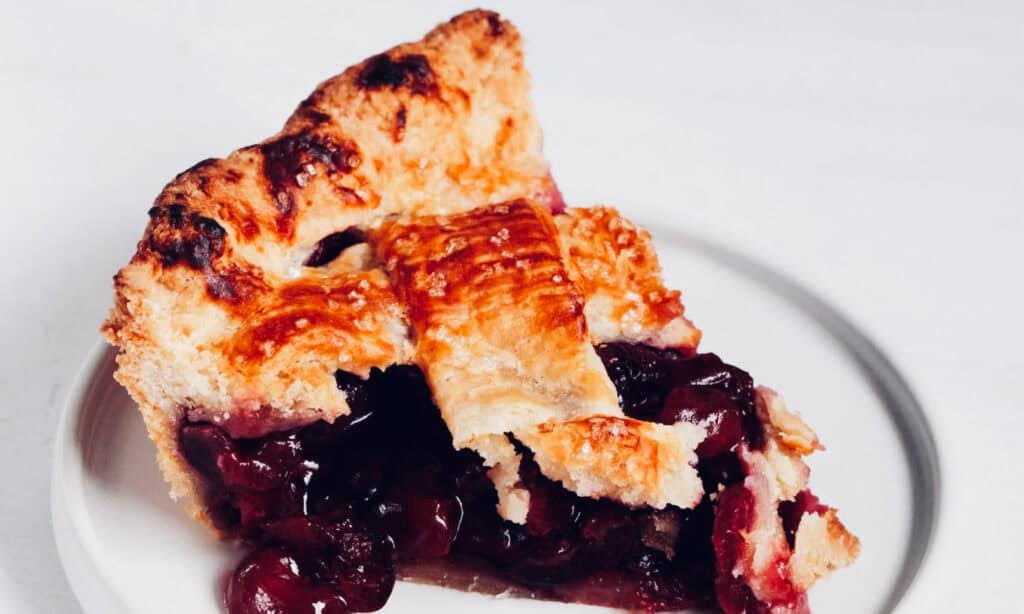 Vegan cherry pie plant-based