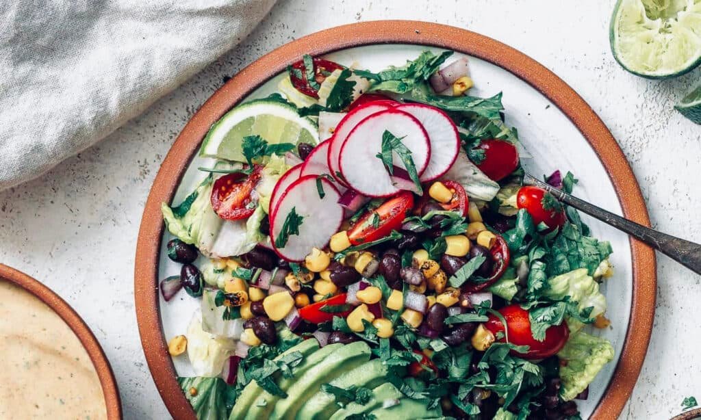 Vegan taco salad plant-based