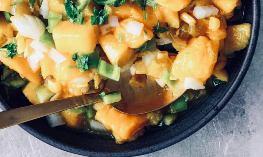 vegan mango corn salsa plant-based