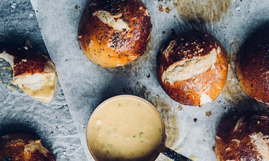 vegan pretzel buns plant-based