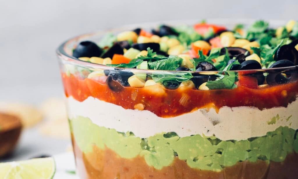 vegan seven layer dip plant-based