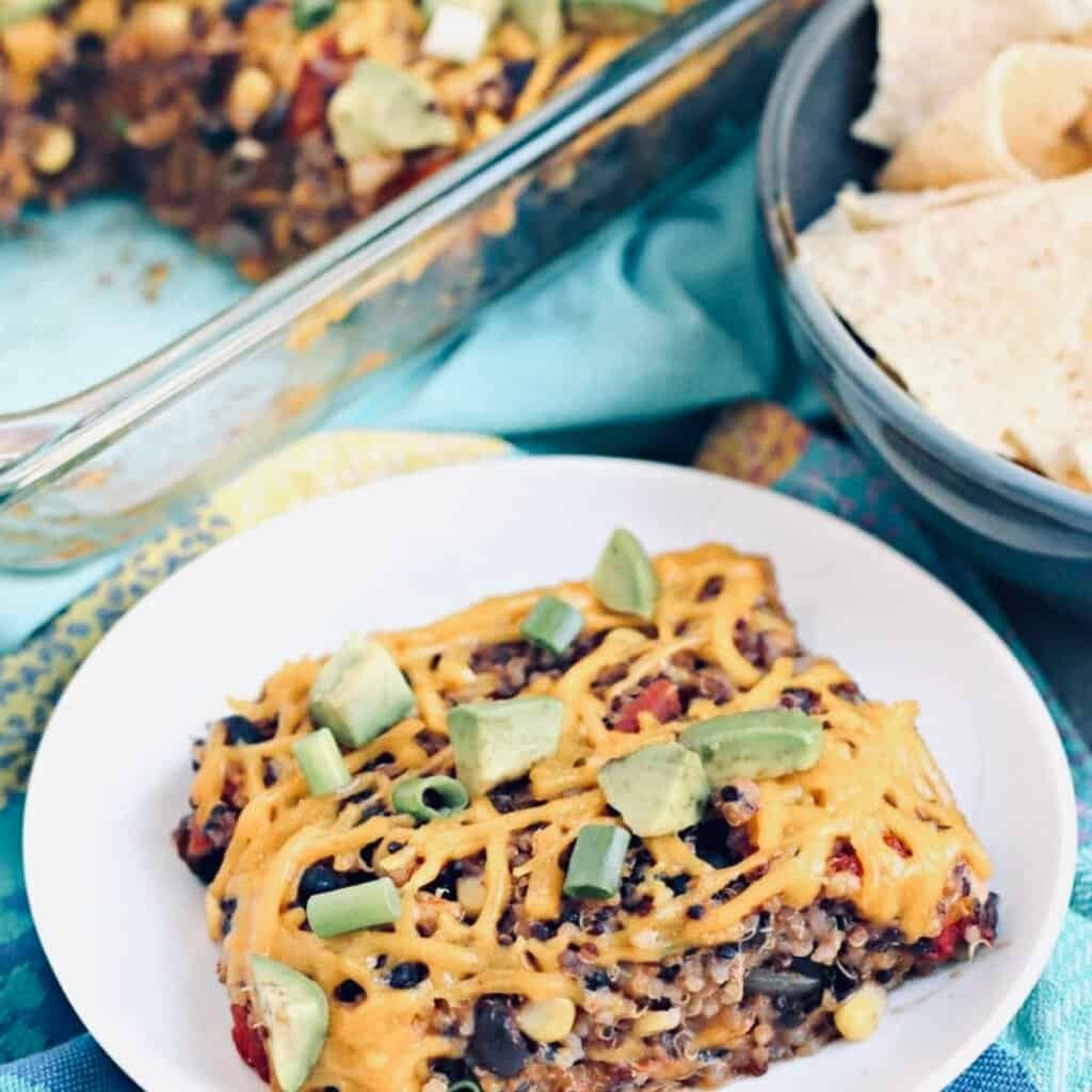 Vegan black bean casserole